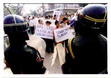 Garment workers protest