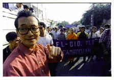 Rainsy with garment workers