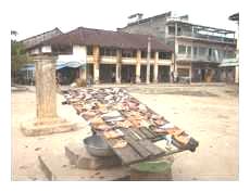 drying fish in Takeo